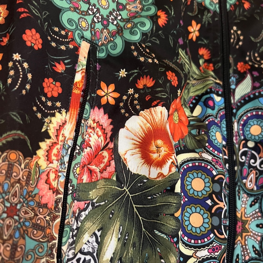 Adidas Multicolor Floral Zip Up Jacket - Picture 4 of 6